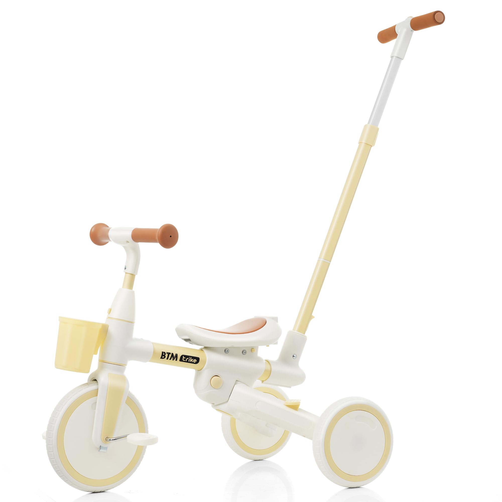 子供用三輪車 7in1 1歳〜5歳対応 イエロー 黄色 多機能 安全設計★ Amazon.co.jp: 7in1，子供用多機能三輪車,リヤカーです，手押し棒